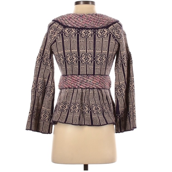 Anthropologie Sleeping On Snow Turnstone Regal Cardigan Purple BRAND NEW TAGS XS - Picture 2 of 9